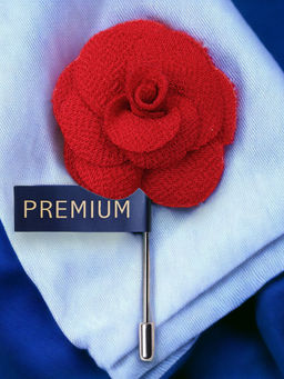 PELUCHE - Brawny Delicacy Red Brooch Lapel Pin For Men