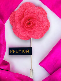 PELUCHE - Brawny Delicacy Pink Brooch Lapel Pin For Men