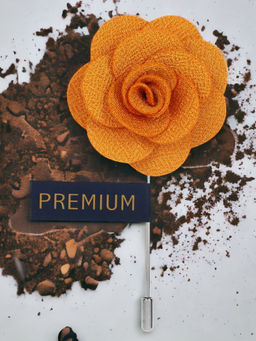 PELUCHE - Brawny Delicacy Yellow Brooch Lapel Pin For Men