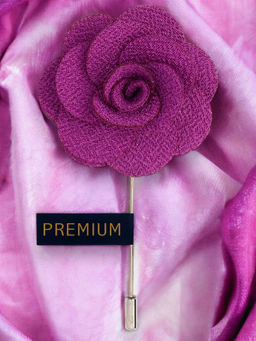 PELUCHE - Brawny Delicacy Purple Brooch Lapel Pin For Men