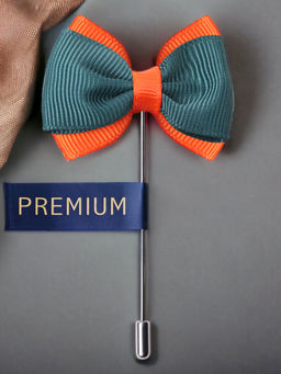 PELUCHE - The Graceful Bow Green Brooch Lapel Pin For Men