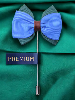 PELUCHE - The Graceful Bow Blue Brooch Lapel Pin For Men