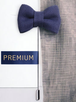 PELUCHE - The Graceful Bow Blue Brooch Lapel Pin For Men