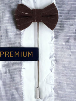 PELUCHE - The Graceful Bow Black Brooch Lapel Pin For Men