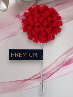 PELUCHE - A Glorious Crescendo Red Brooch Lapel Pin For Men