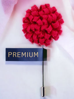 PELUCHE - Vivid Grace Pink Brooch Lapel Pin For Men