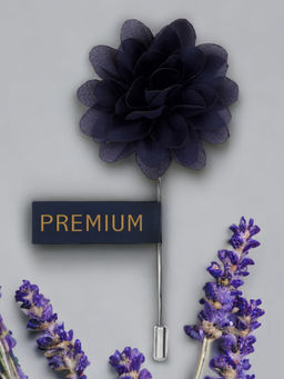 PELUCHE - Elron Petals Royal Blue Brooch Lapel Pin For Men