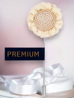 PELUCHE - Sun Flower Cream Brooch Lapel Pin For Men