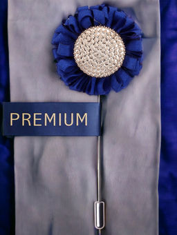 PELUCHE - Sun Flower Blue Brooch Lapel Pin For Men