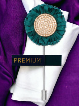 PELUCHE - Sun Flower Cyan Brooch Lapel Pin For Men