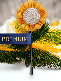 PELUCHE - Sun Flower Yellow Brooch Lapel Pin For Men