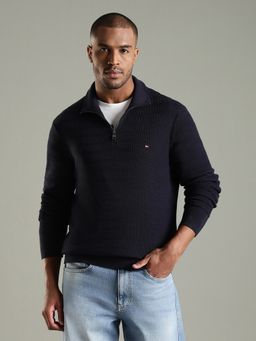 Tommy Hilfiger - Mens Navy Blue Regular Fit Cotton Sweatshirt