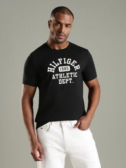 Tommy Hilfiger - Typography Regular Fit Cotton T-Shirt-Black