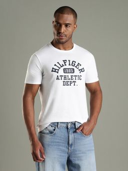 Tommy Hilfiger - Typography Regular Fit Cotton T-Shirt-White