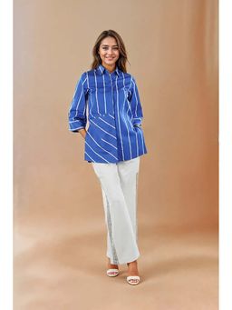 Fawn 24 - Blue Striped Shirt