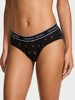 Victoria's Secret - Black Logo Cotton Hiphugger Panty