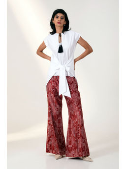 MADDER MUCH - Martina Ii Bow Clutch Printed Pant Set (Set of 2)