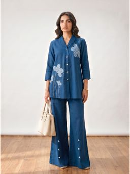 Autumnlane - Sargi Cobalt Embroidery Cotton Co-Ord Set