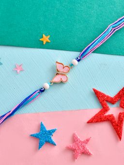 Voylla - Butterfly Charm Colourful Threads Rakhi for Kids