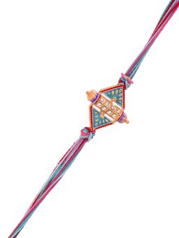 Voylla - Colourful Threads Embellished Rakhi with Roli Chawal for Brother (Set of 3)