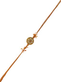 Voylla - Enamelled Thread Rakhi with Roli Chawal and Card for Brother (Set of 3)