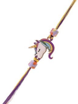 Voylla - Rainbow Unicorn Colourful Beaded Rakhi for Kids