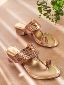 Inc.5 - Women Rose Gold Casual Heels