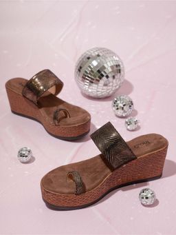 Inc.5 - Women Gold Casual Heels