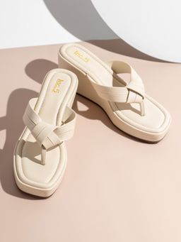 Inc.5 - Women Cream Casual Heels