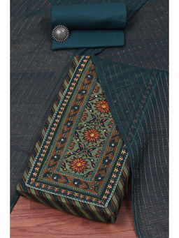Biba - Teal Cotton Embroidery Unstitched Suit (Set of 3)