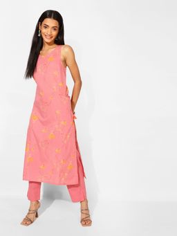 Fabindia - Pink Cotton Kurta