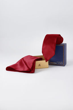Bubber Couture - Cardinal Necktie and Pocket Square Set (Set of 2)