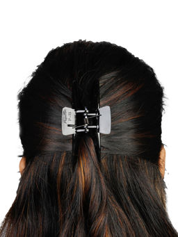 Accessher - Black Color Acrylic Material Stone Butterfly Clip for Women