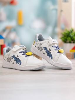 LIBERTY - Leap7X Fits080E White Casual Non Lacing Sneakers for Kids