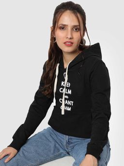 Campus Sutra - Women Black Printed Sweatshirt