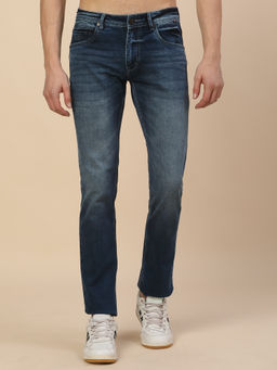 Cantabil - Men Blue Breathable and Soft Fastness Regular Fit Casual Denim Jeans