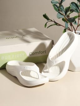 Yoho - White Pilo Flipflops for Women