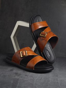 Yoho - Tan Leather Sandals for Men