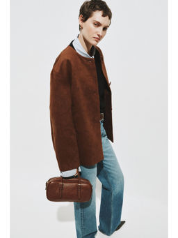 H&M - Women Brown Collarless Jacket