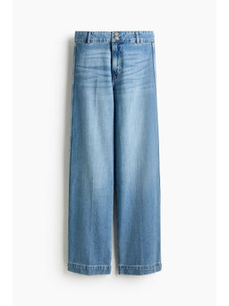 H&M - Women Blue Wide High Waist Jeans