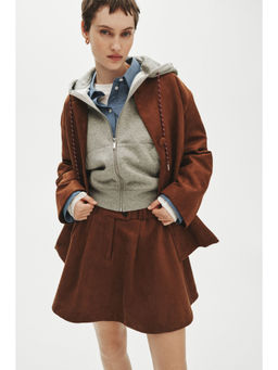 H&M - Women Brown Flared Mini Skirt