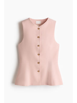 H&M - Women Pink Peplum Waistcoat