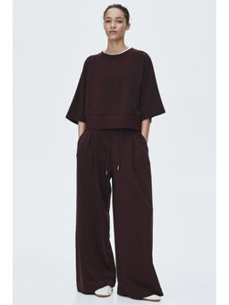 H&M - Women Red Pleat-Detail Drawstring Pant