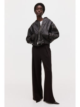 H&M - Women Brown Belted Ponte Di Roma Trouser