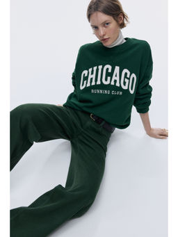 H&M - Women Green Wide High Jeans