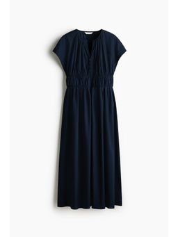 H&M - Women Blue Cotton Midi Dress