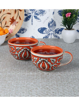 CDI - 2 Pcs Mughal Printed Soup Mug