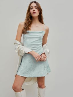 Cider - Floral Sweetheart Mini Dress