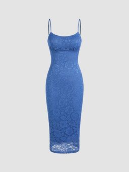 Cider - Floral Lace Cami Midi Dress