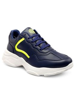 Bacca Bucci - Stamina Platform Mid Top Best Chunky Sneakers Shoes Navy Blue
